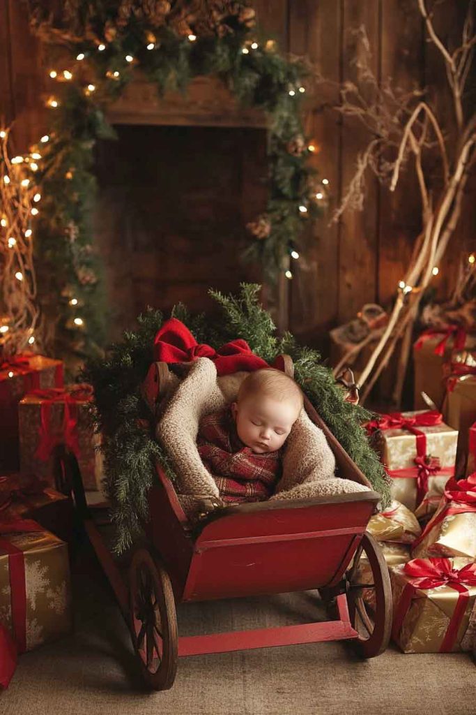 Vintage Sleigh or Wagon Photo
