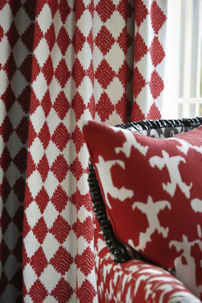 Red and White Houndstooth