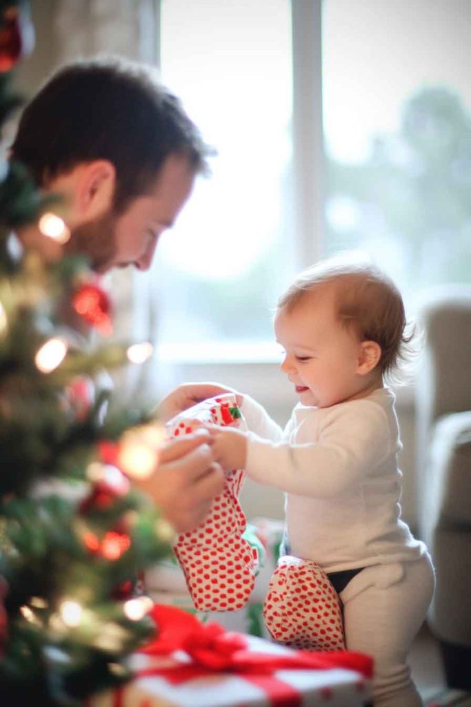 Baby's First Christmas Morning Documentary Style