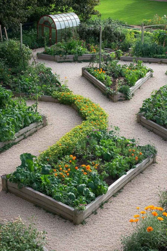 Raised Bed Secret Garden with Edible Focus