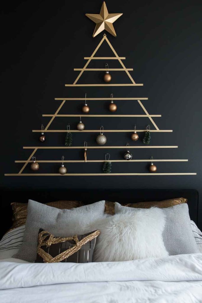Modern Geometric Christmas Tree Wall Art