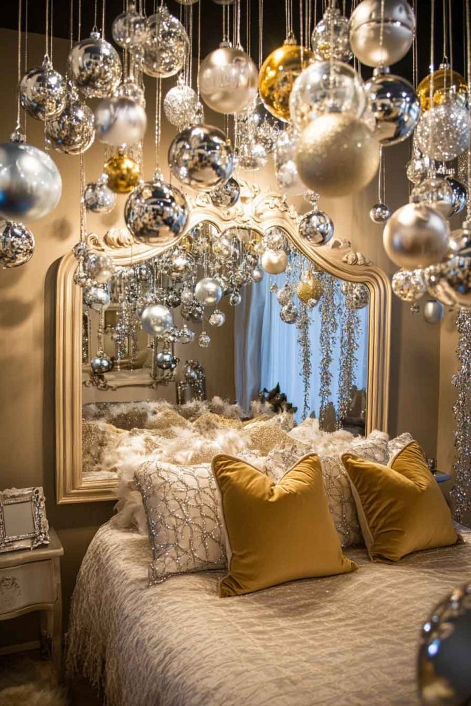 Glamorous Mirror and Ornament Wall