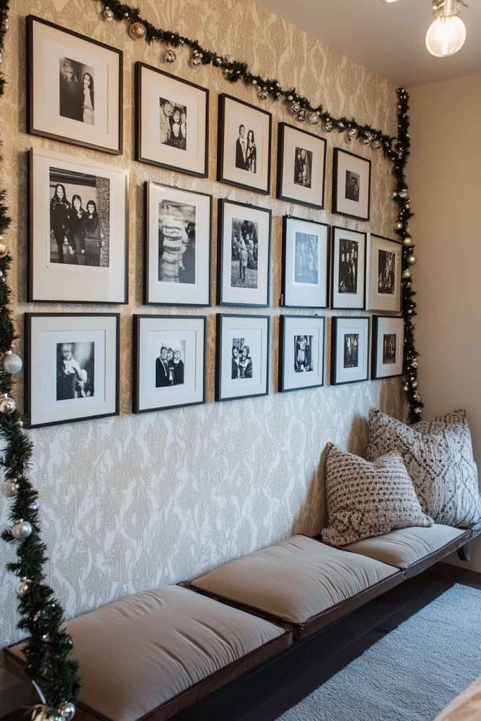 Festive Photo Timeline Wall