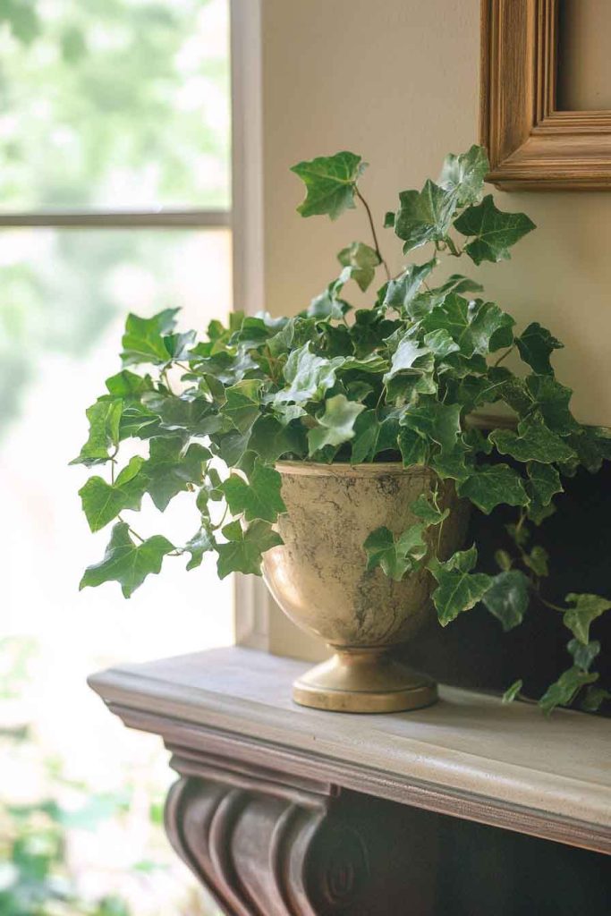 English Ivy in Vintage Container