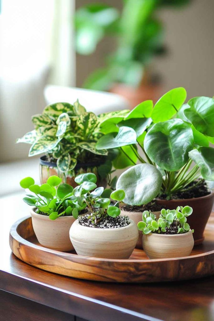 Peperomia Collection on Tray