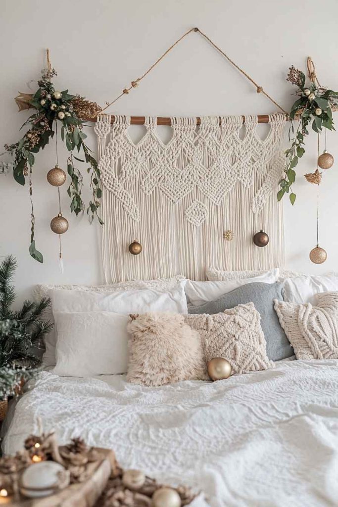 Bohemian Macramé Christmas Wall Hanging