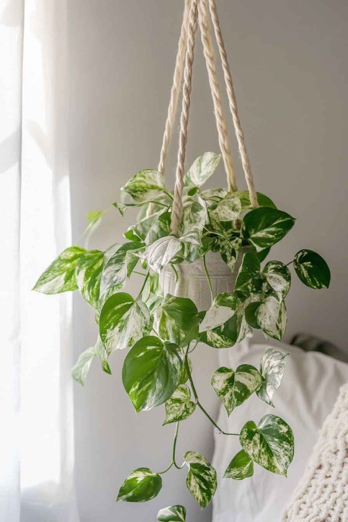 Scindapsus in Macramé Hanger