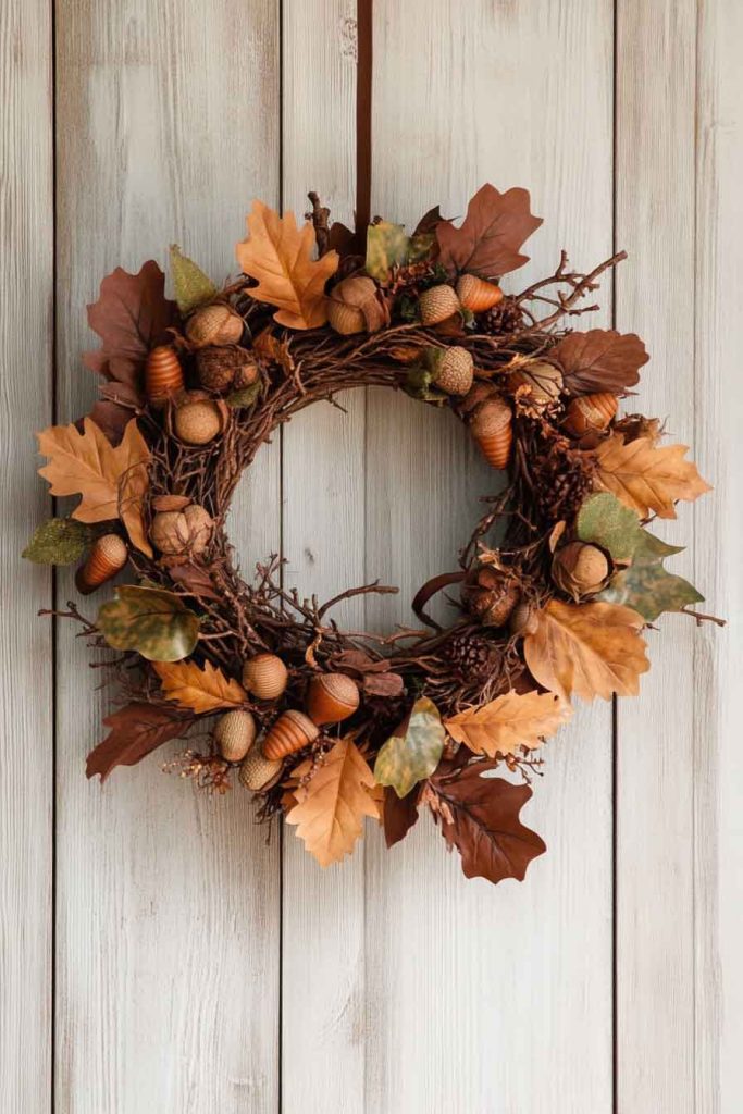 Charming Acorn and Oak Leaf Wreath