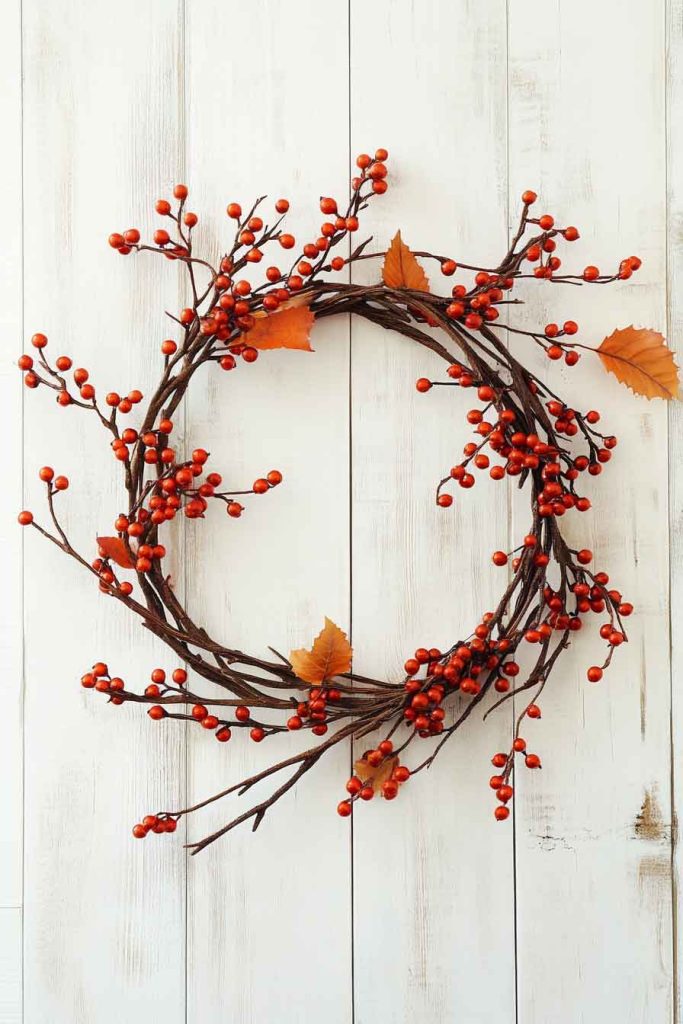 Simple Berry Branch Wreath