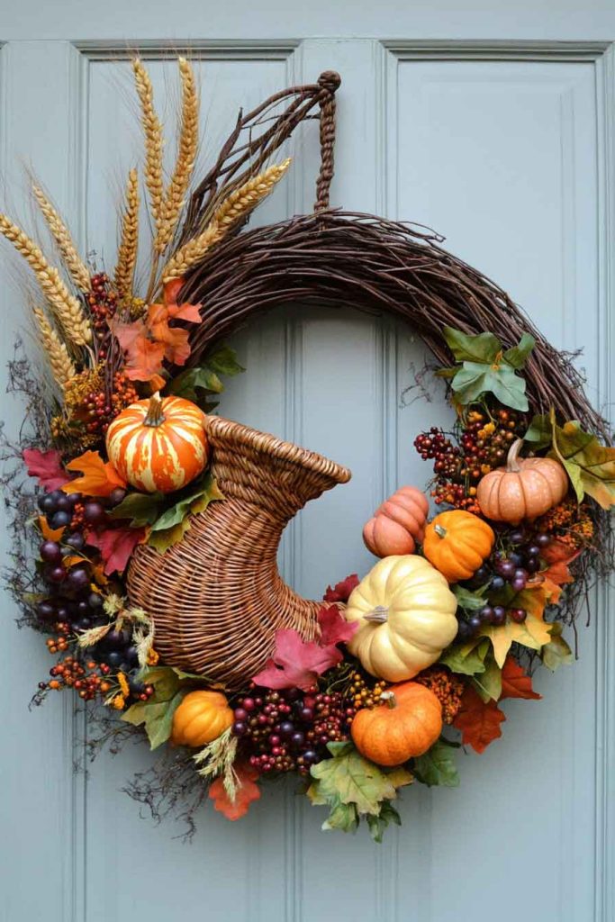 Traditional Cornucopia Wreath
