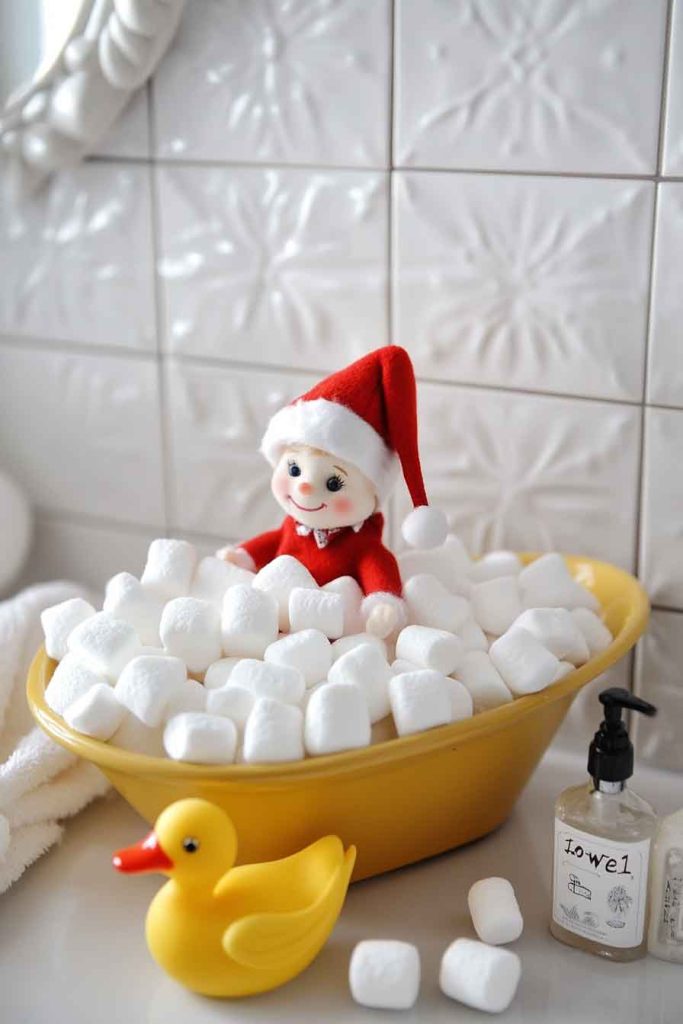 Marshmallow Bubble Bath Scene