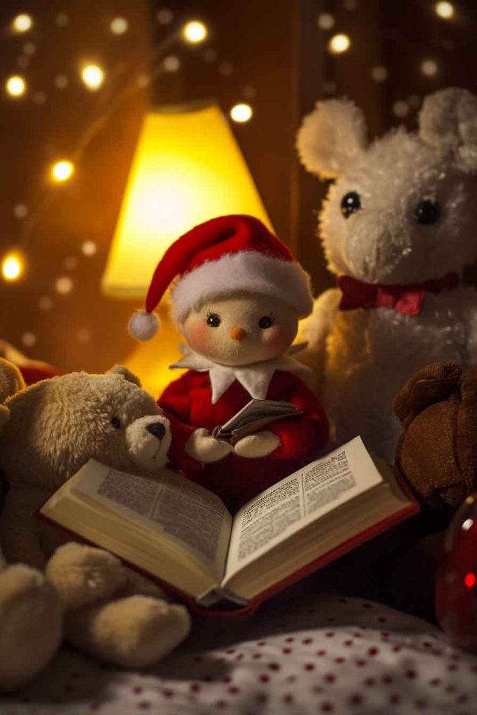 Reading Bedtime Stories to Stuffed Animals