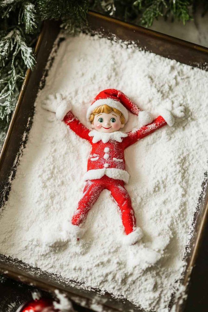 Making Snow Angels in Flour or Sugar
