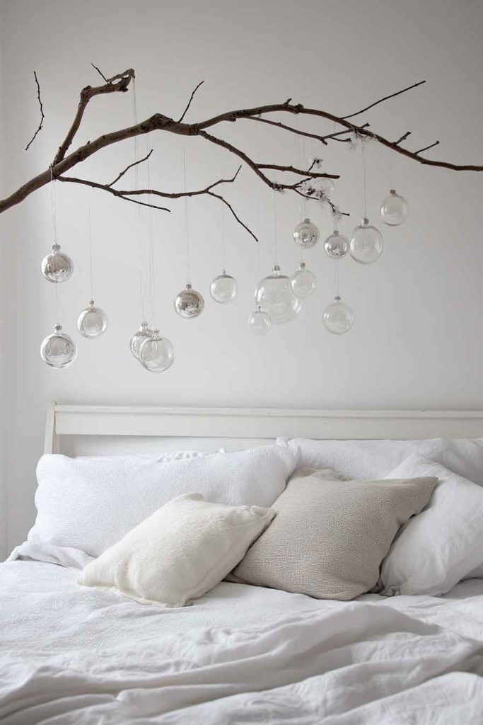 Minimalist Branch and Ornament Mobile