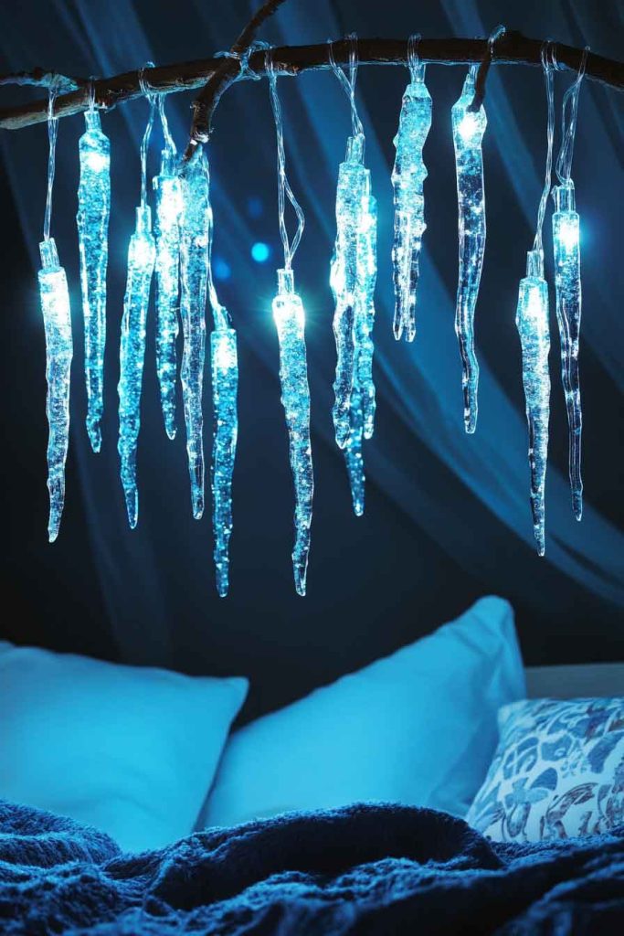 Glittering Icicle Wall Display