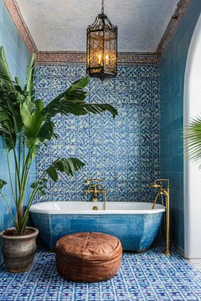 Luxe Boho Bathroom with Moroccan Influence