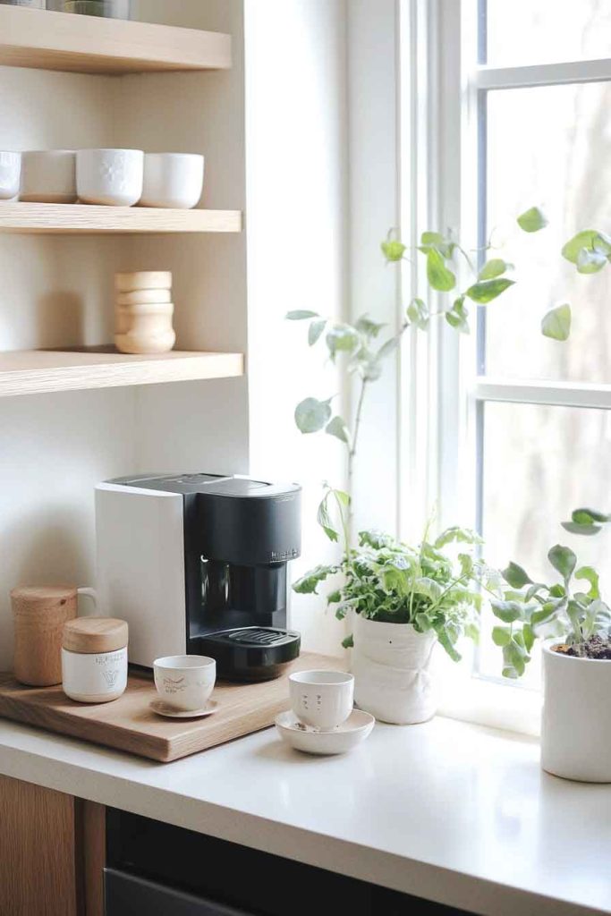 Scandinavian Coffee Nook with Natural Light