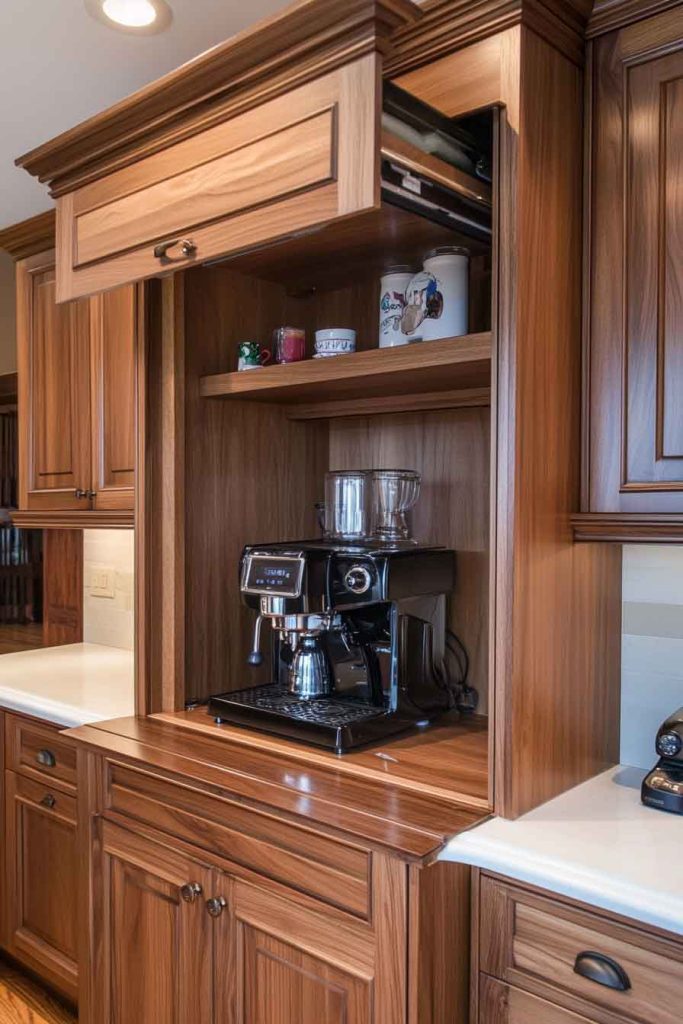 Coffee Station with Appliance Garage