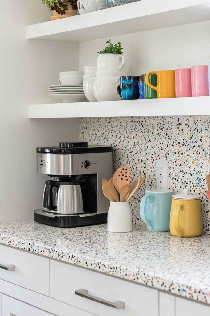 Coffee Station with Terrazzo Countertop