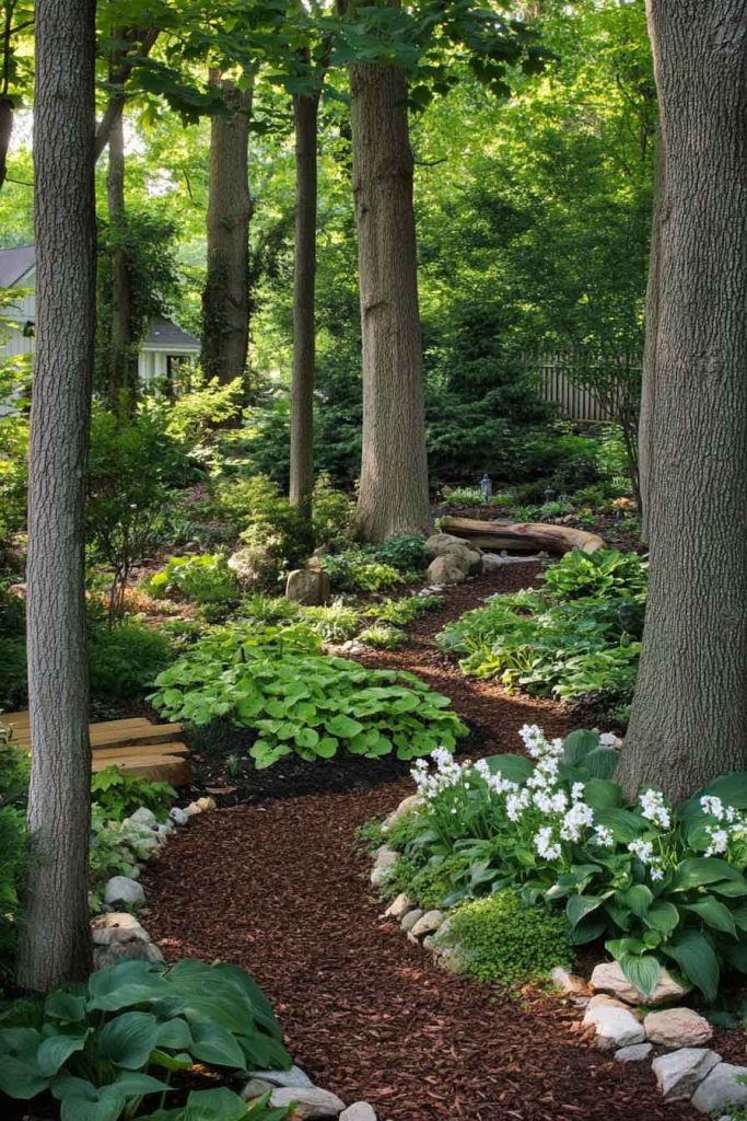 Woodland Front Garden with Shade Plants