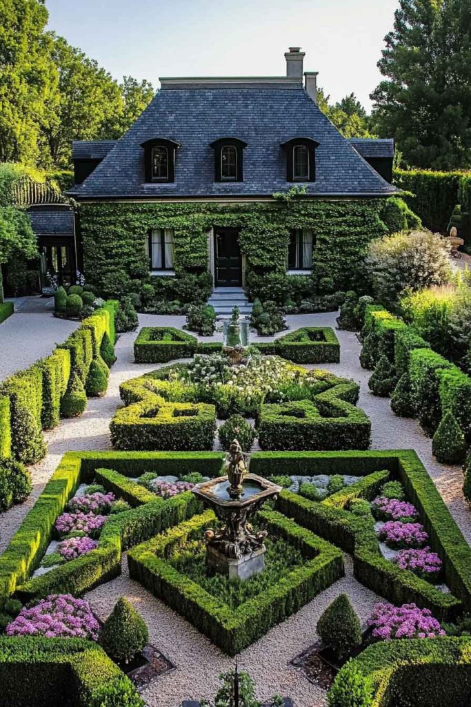 Formal French Garden with Parterre Design
