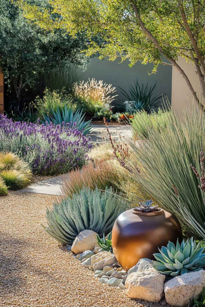 Modern Drought-Tolerant Front Landscape