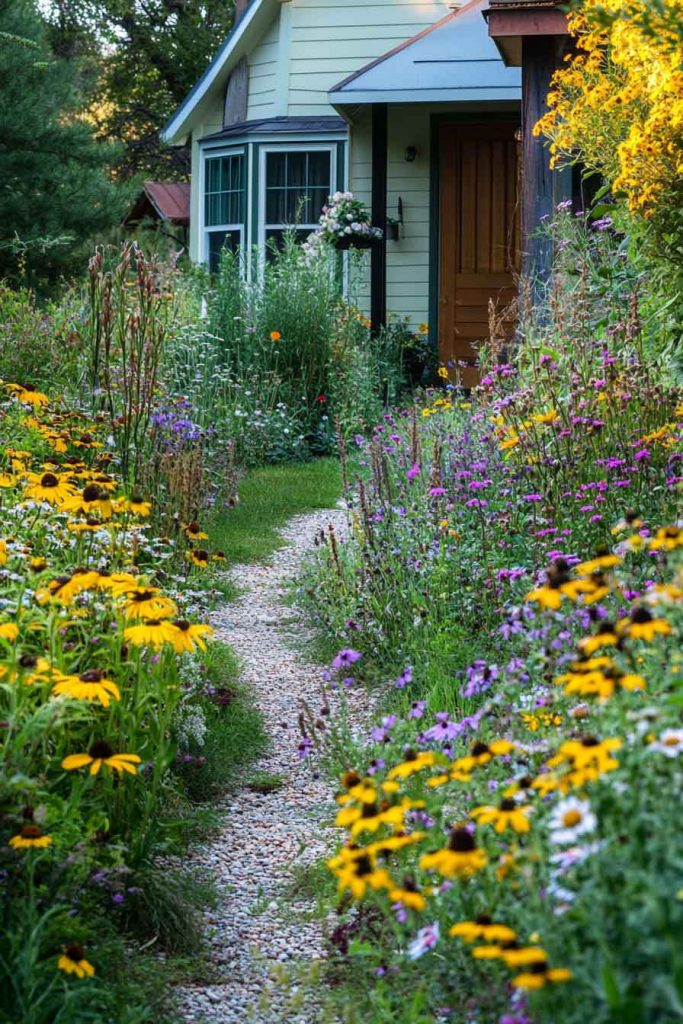 Wildflower Meadow Front Yard for Pollinators
