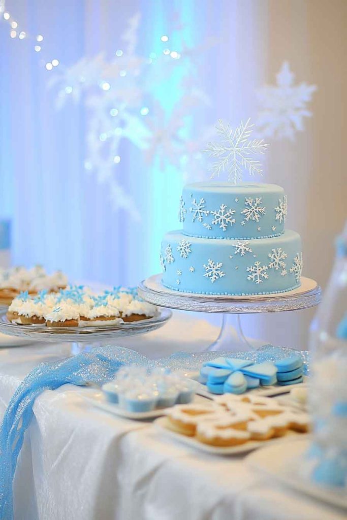 Snowflake Baby Shower with Icy Blue Accents