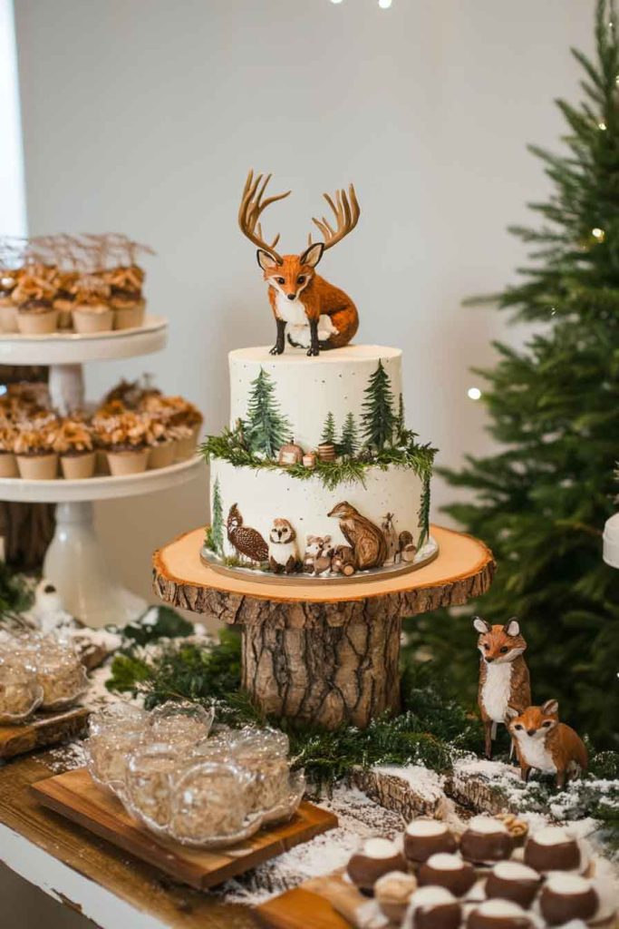 Woodland Winter Baby Shower with Forest Animals