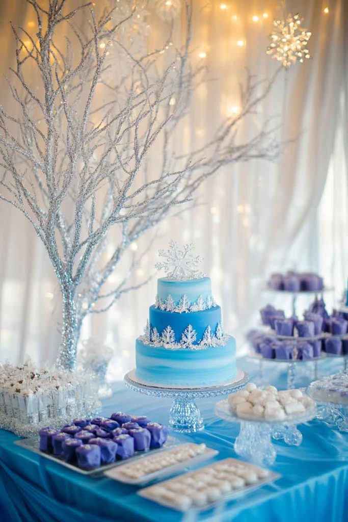 Frozen-Inspired Baby Shower with Icy Blues