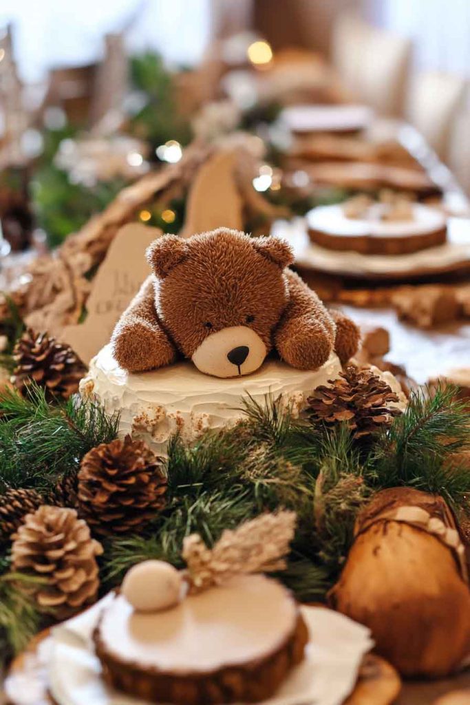 Baby Bear Baby Shower with Woodland Theme