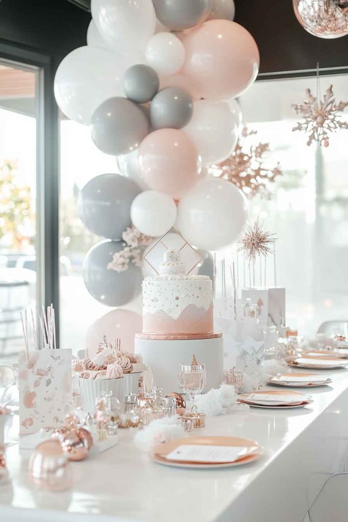 Modern Geometric Winter Baby Shower
