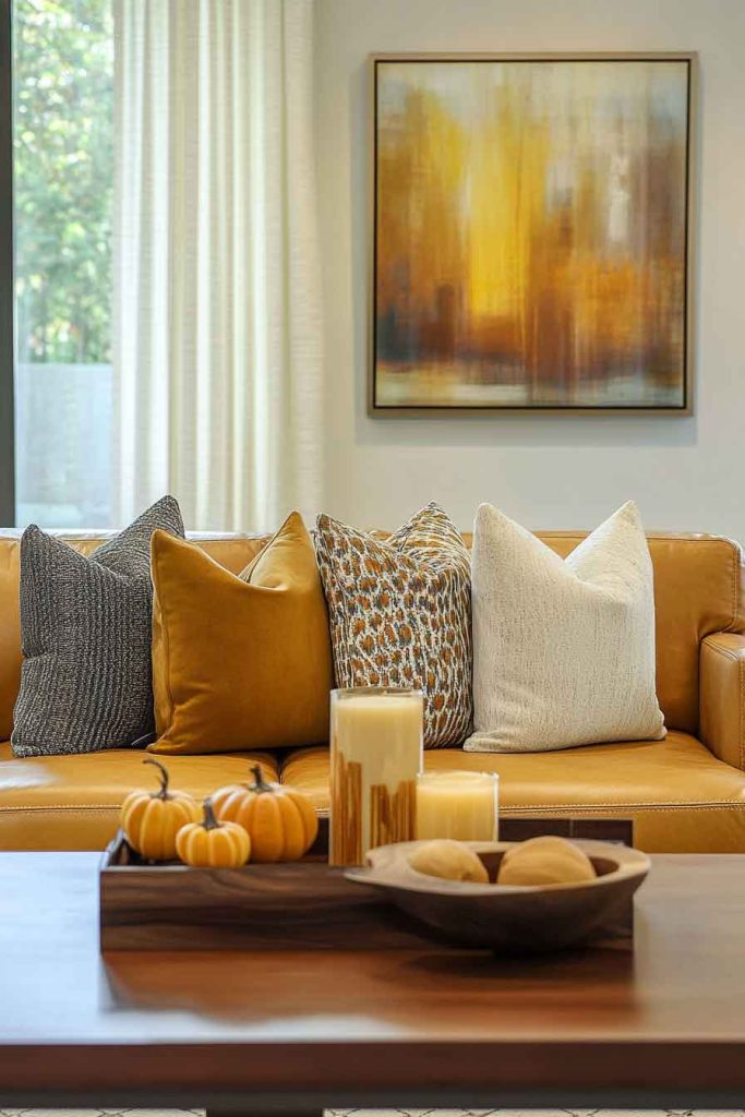 Modern Living Room with Warm Earth Tones