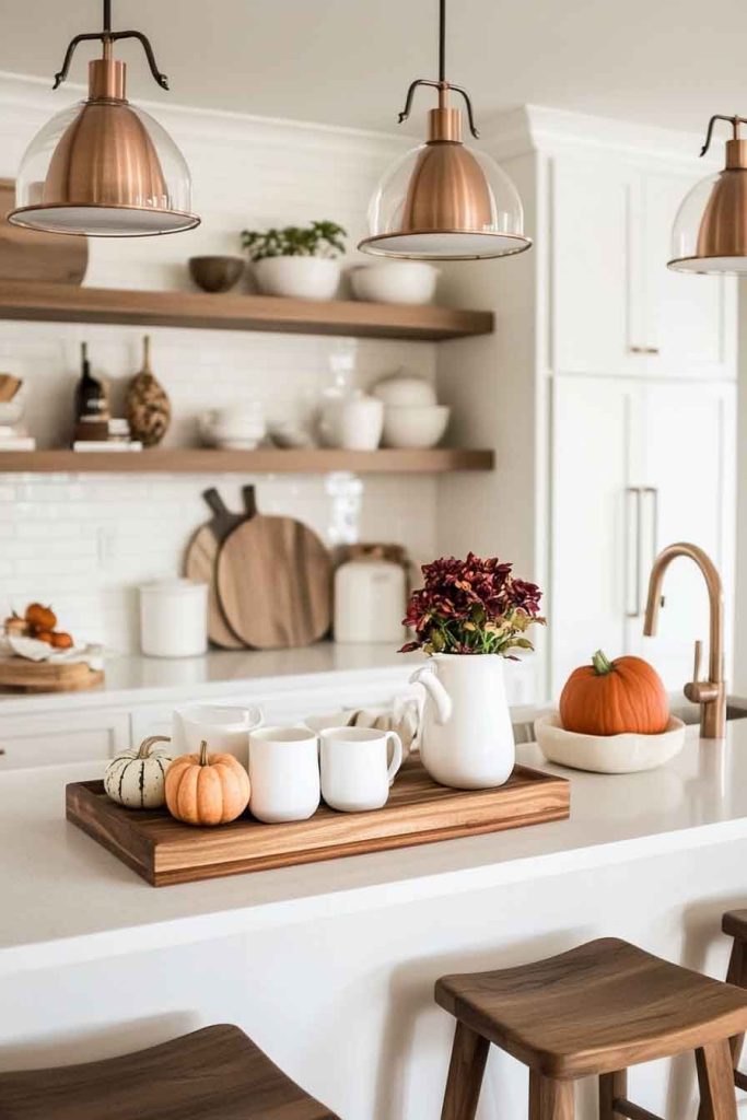 Contemporary Kitchen with Autumn Accents