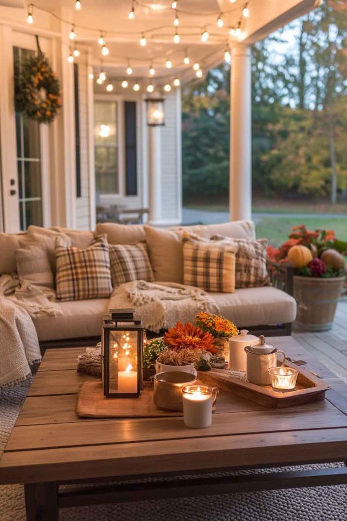 Outdoor Living Space with Fall Comfort