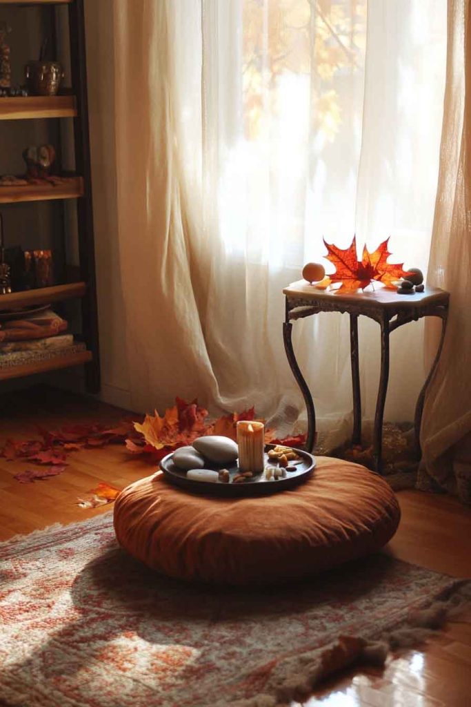 Meditation Corner with Fall Serenity