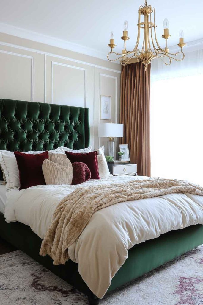 Luxurious Fall Bedroom with Velvet Accents