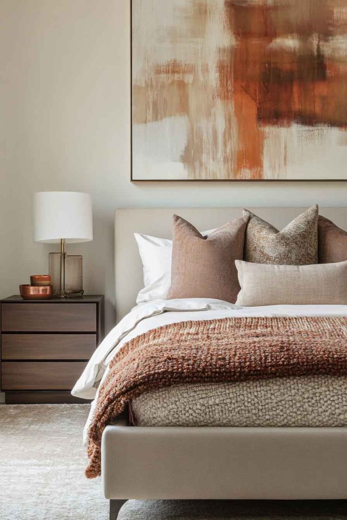 Contemporary Bedroom with Warm Neutral Palette