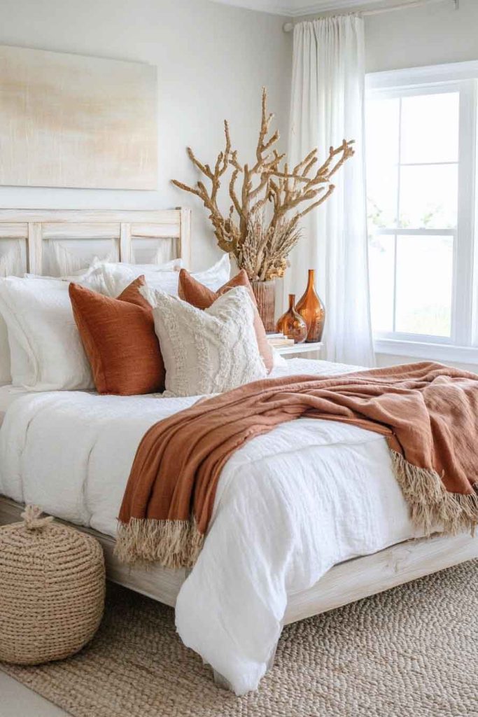 Coastal Fall Bedroom with Natural Elements