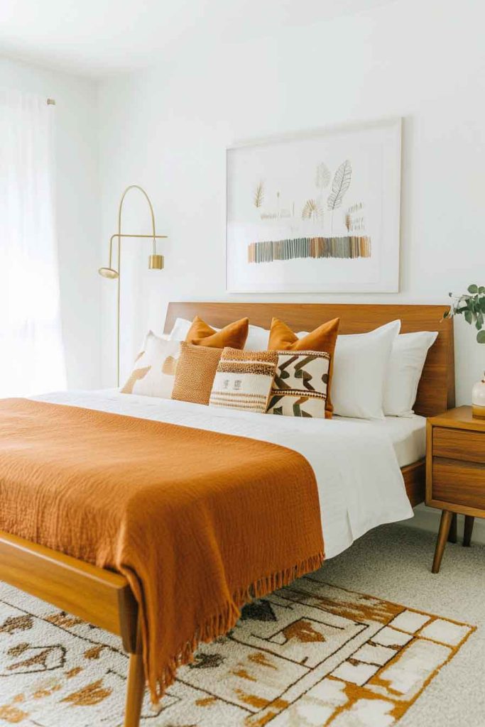 Mid-Century Modern Fall Bedroom