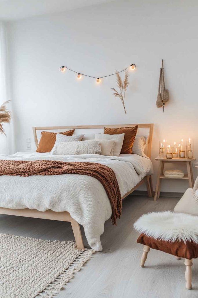 Scandinavian Hygge Fall Bedroom