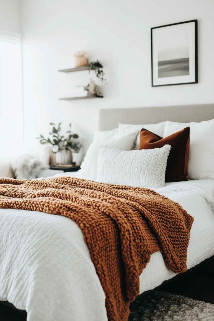 Oversized Knit Blanket as Statement Piece