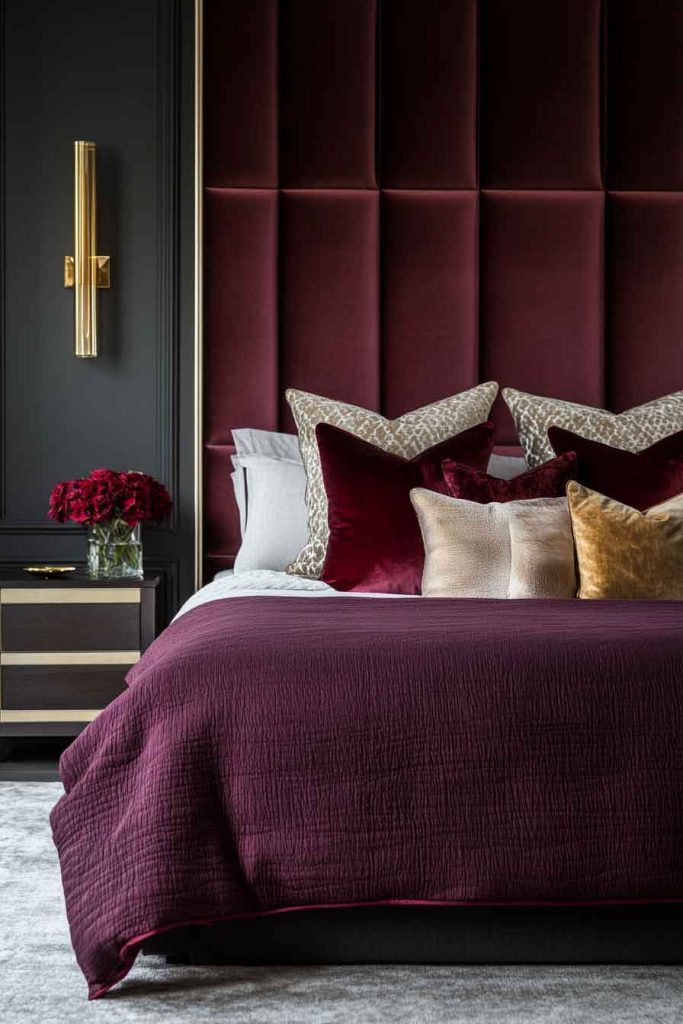 Bold Burgundy Statement Bedding