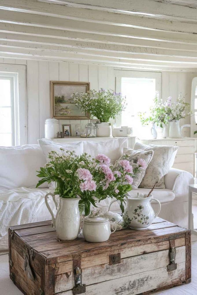 Cottage-Style Shabby Chic Living Room
