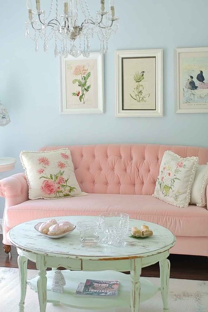 Pastel Paradise Shabby Chic Living Room