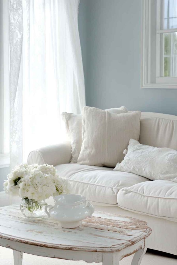Soft and Serene Shabby Chic Living Room