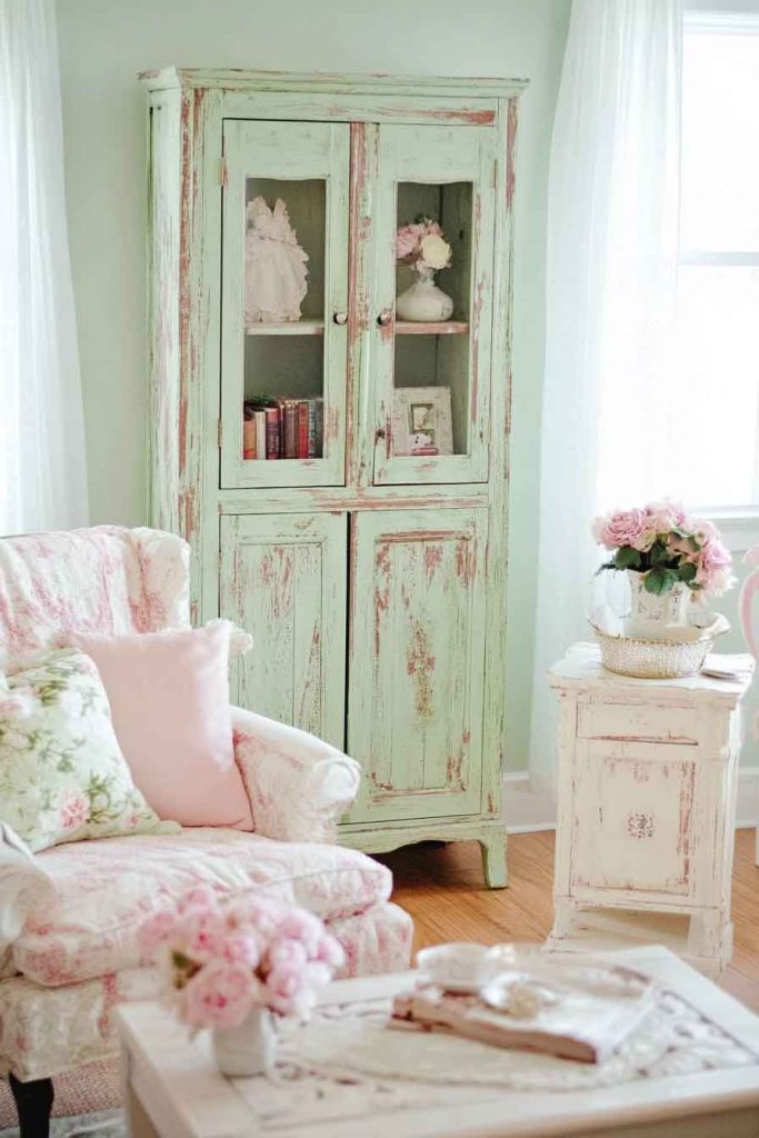 Shabby Chic Living Room with Painted Furniture
