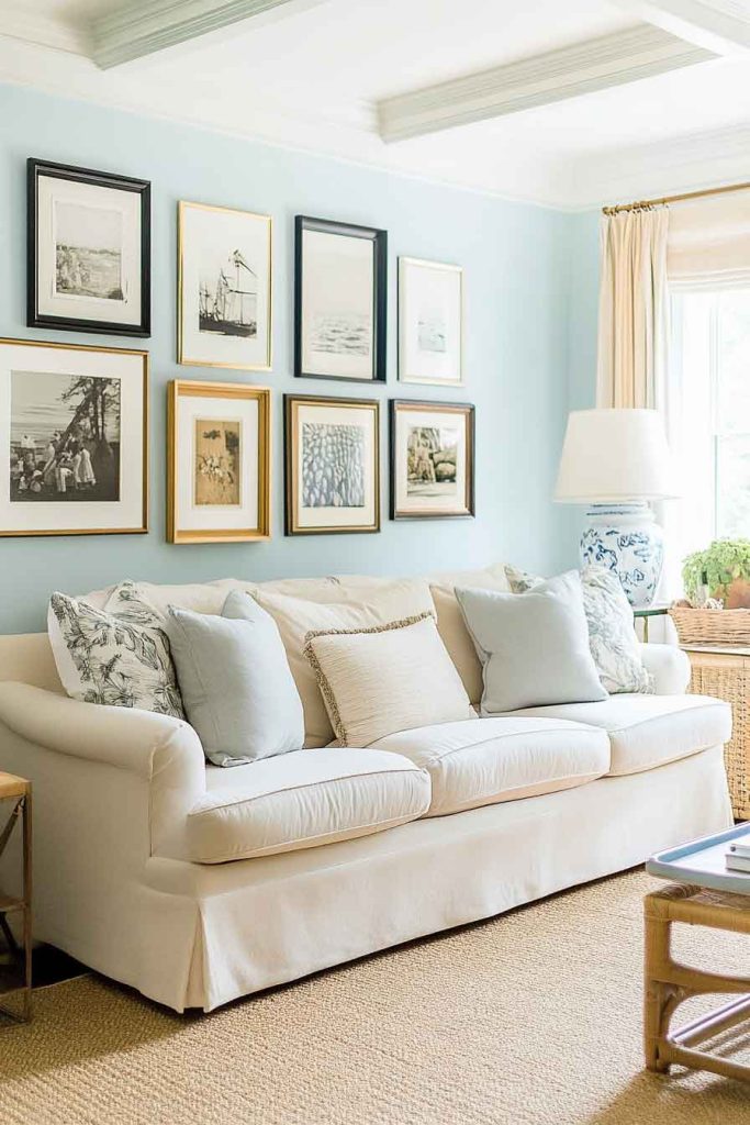 Light-Filled Sitting Room with Gallery Wall