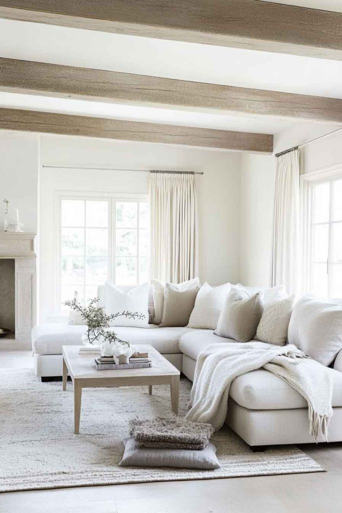 Serene Living Room with Soft Furnishings