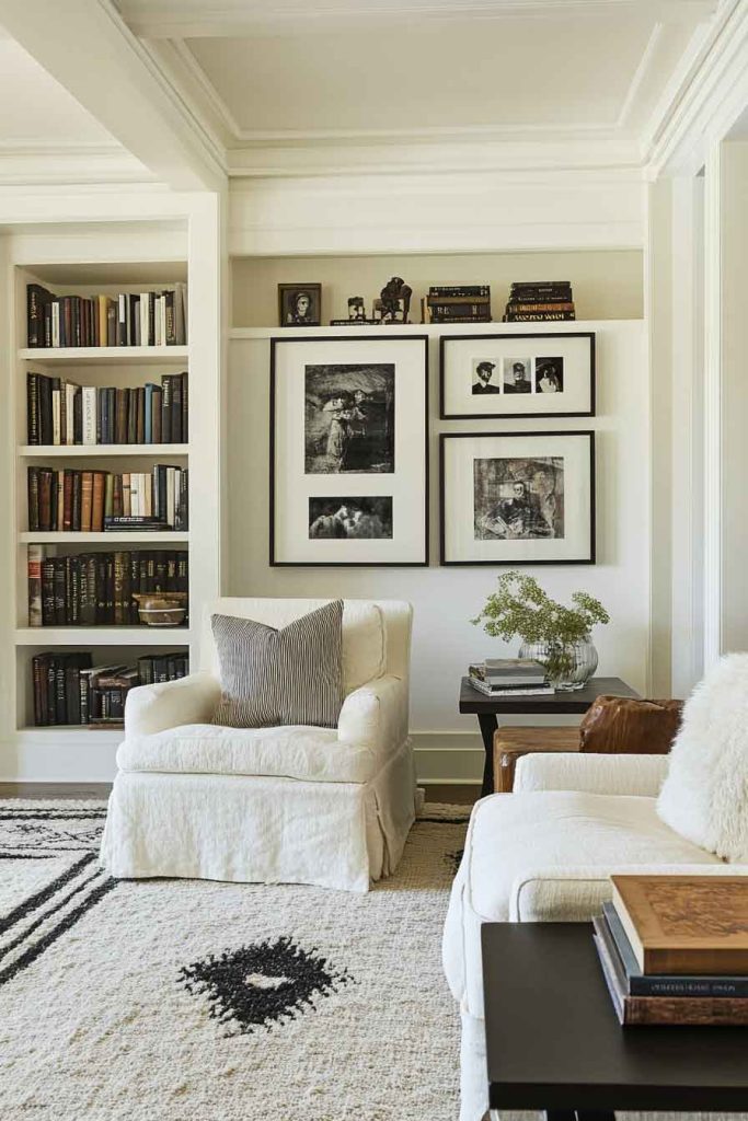 Sophisticated Living Room with Curated Collections